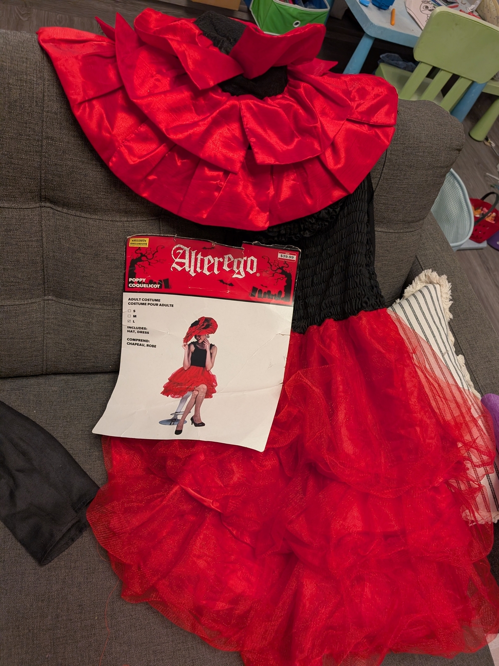 Red Womens Flamenco-Style Costume Halloween Poppy Woman